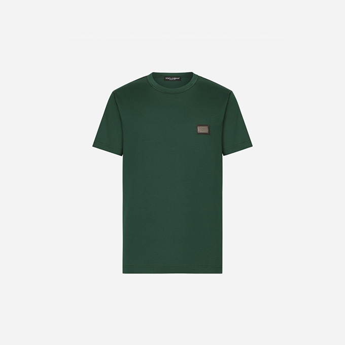 dolce & gabbana logo tag cotton t-shirt